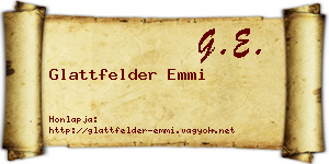 Glattfelder Emmi névjegykártya